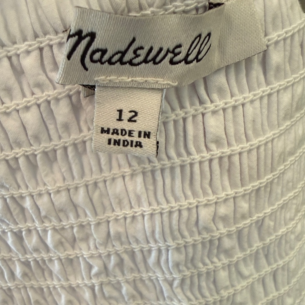 Madewell White Striped Women’s Crop top Size 12 - Picture 5 of 6